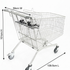 Shopping Trolley with Twin Toddler Seats - 212 Litre Capacity, 109.5 x 59 x 101cm