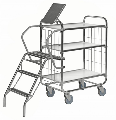 Series 8000 Shelving Trolley – Electrogalvanised Flex Cart – 250 kg Capacity (1195 × 470 × 1120 mm)