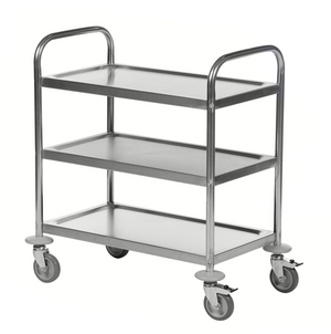 Stainless Steel Trolley – 3 Levels – C2 – 710 × 400 × 805 mm