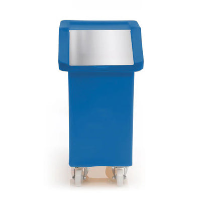 65 Litre Ingredients Trolley with Stainless Steel Flap Lid – Food Approved Mobile Storage Bin