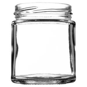 190ml (8oz) Panelled Flint Glass Food Empty Jar