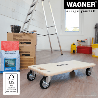 Anti Slip Wooden Dolly - 400kg Load Capacity