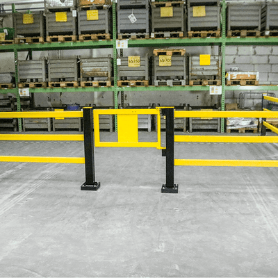 Impact Protection Barrier Steel Gate - Self-Closing, 520H x 905W mm