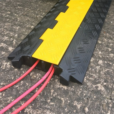 Heavy Duty 2-Channel Cable Protector Ramp – 1000L x 245W x 45H mm