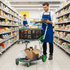 Folding Plastic Shelf Trolley – 60kg Load Capacity