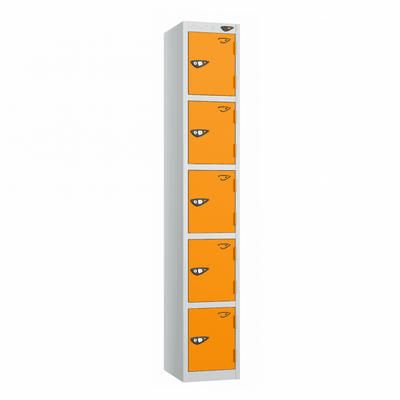 Coloured Door Steel Locker with Cam Key Lock, 300mm Depth