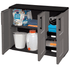 Compact Plastic Utility Cupboard – Double Door Free-Standing Storage Cabinet