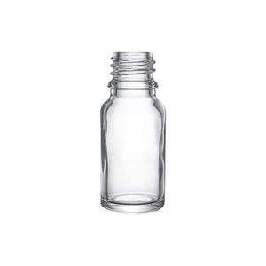10ml clear white flint glass dropper bottle supplied on a bulk pallet of 30,720 units