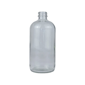 480ml clear white flint glass Boston Round bottle for cosmetics and pharmaceuticals