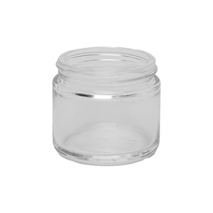 60ml clear squat white flint glass jar with wide mouth