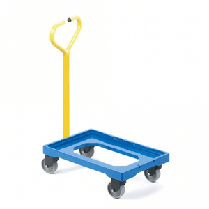 Plastic Open Dolly for Euro Containers with Handle – 250kg Capacity, 600 x 400mm