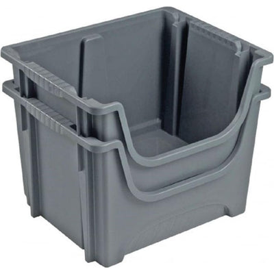 Small Parts Open Front Plastic Picking Bins 50L, 495 x 390 x 320mm - Pack of 5