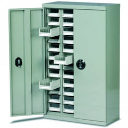 Small Parts Freestanding Drawer Storage Cupboard - 48 Drawers, 586 x 270 x 970mm